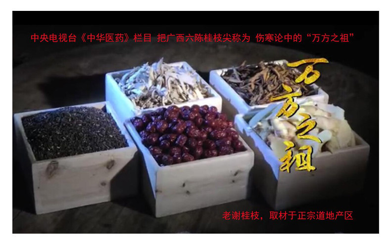 Gui Zhi Dried Cinnamon Twig Slices 250g Guangxi Wild Cassia Twig TCM Decoction Herb overview