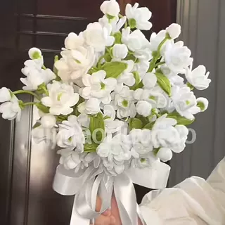 diy手工编织扭扭棒新娘手捧花材料包百年好荷花束送闺蜜婚礼礼物
