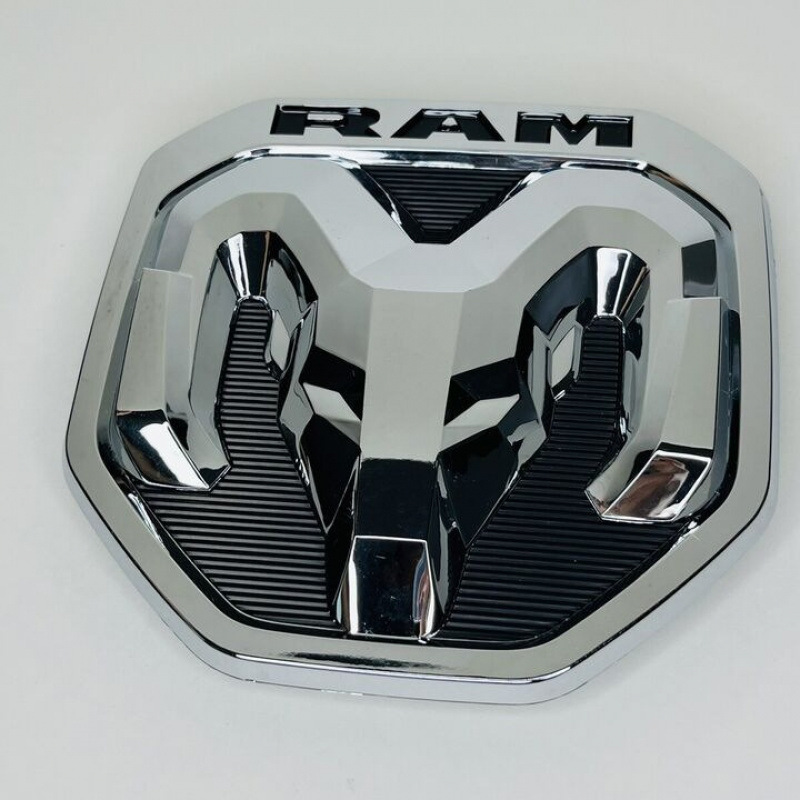 Aplicable para 2019 - 2022 Dodge Ram logotipo 1500 - 3500 cromo negro logotipo de cabeza RAM
