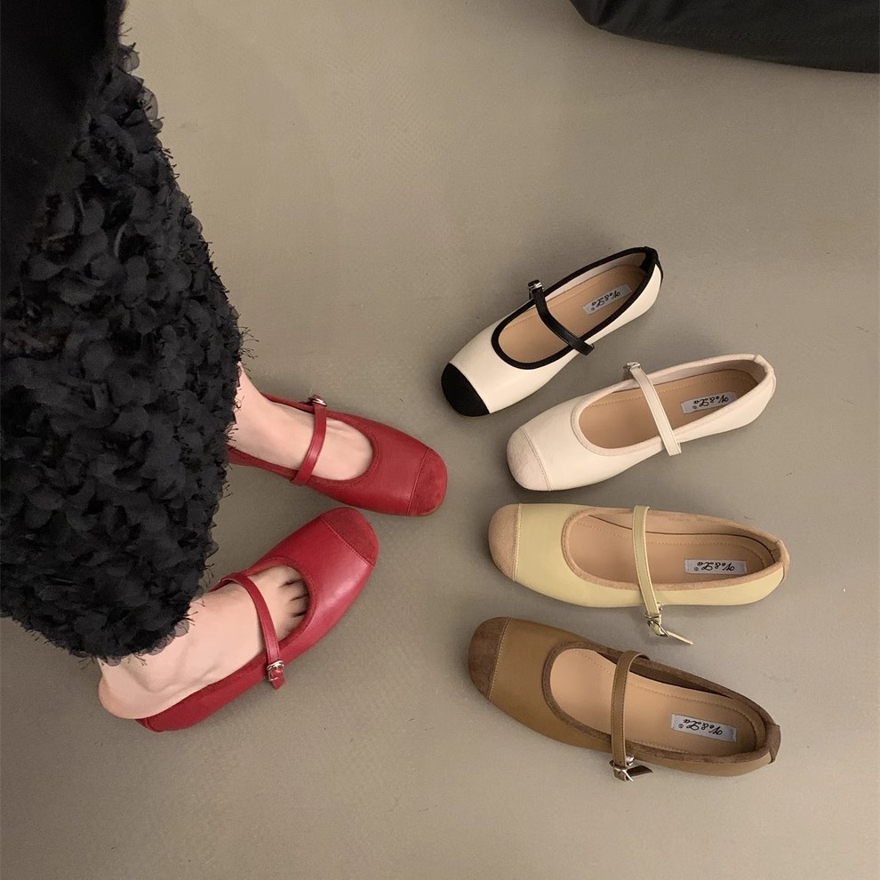 Xiaoxiang viento plateado nuevo estilo chino zapatos retrógrados franceses zapatos de ballet zapatos de primavera y verano zapatos de mujer