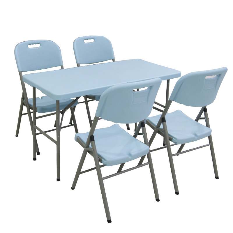 Mesa plegable al aire libre portátil simple mesa de estudio de plástico doméstico tabla de mesa larga silla mesa de comedor rectangular