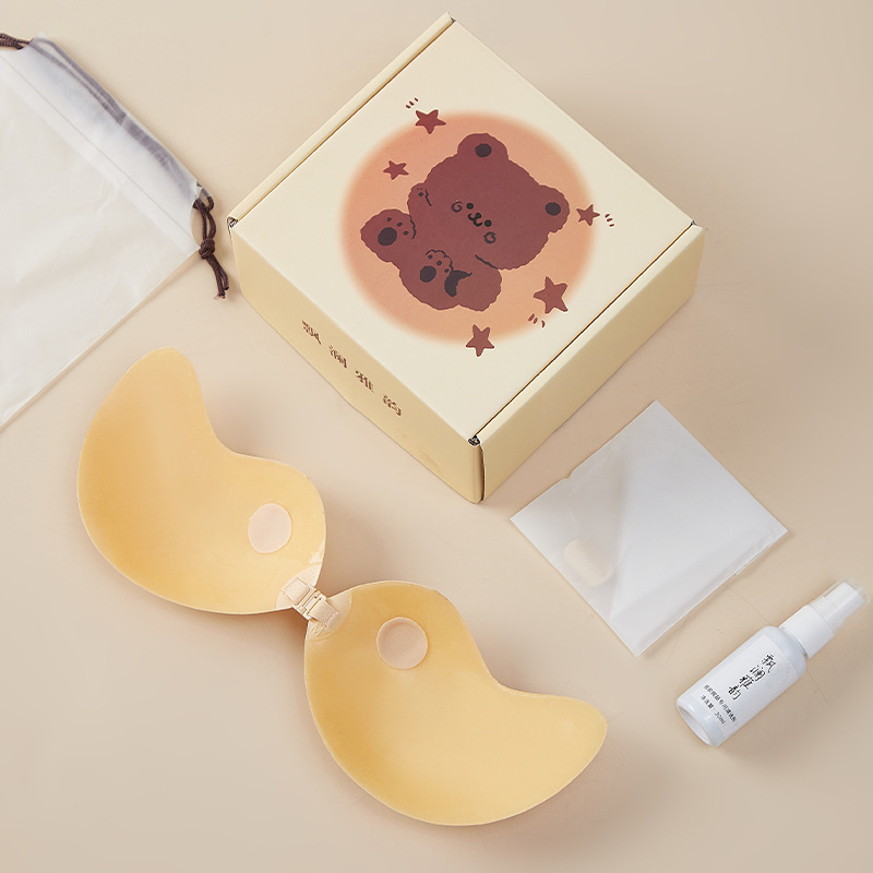 Floating Lan Yayun cloud sense chest stickers big chest push up cloth women's summer thin bra underwear strap wedding dress