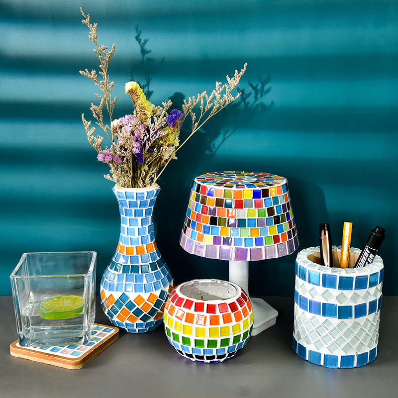 1200 color crystal glass mosaic handmade diy children's creative art area painting materials