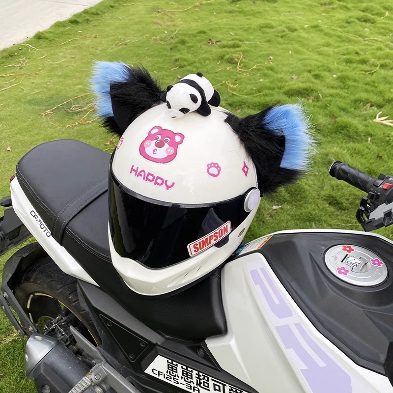 Kawaii Fox Ear Motorcycle Helmet Decoration