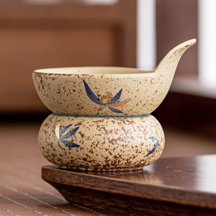 Blue and White Flint Tea Filter Set Butterfly Orchid Tea Strainer Ceramic Tea Filter Single Chinese Tea Container