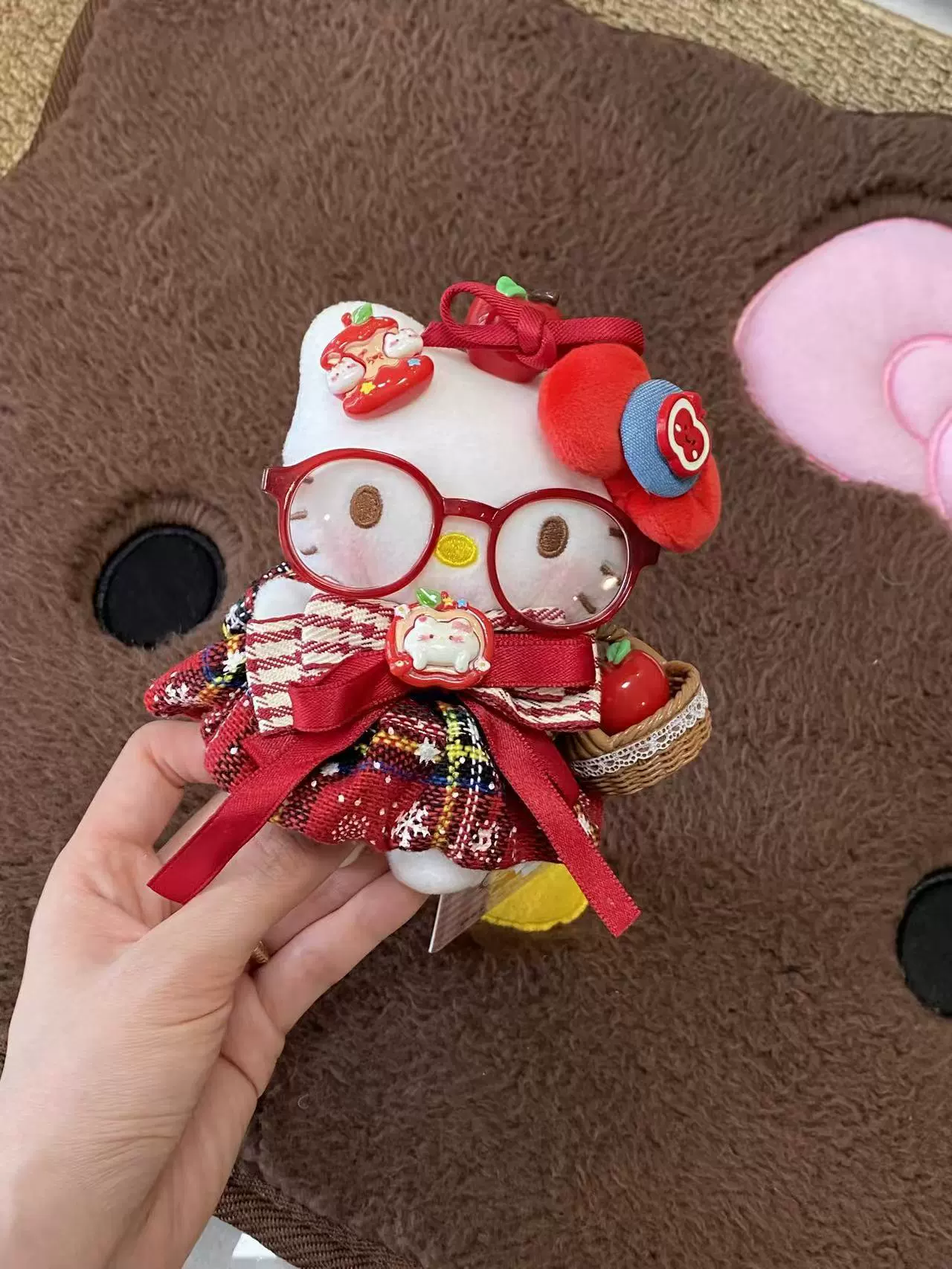 Hello Kitty, подлинная мультяшная плюшевая кукла, подвеска, брелок
