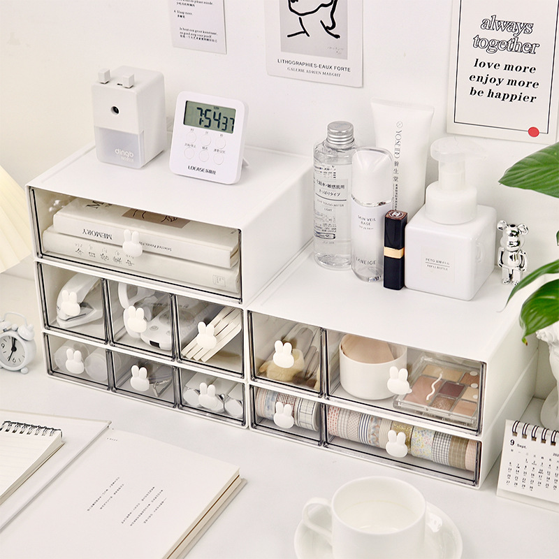 Papelería caja de almacenamiento escritorio estudiante ins multi-rejilla cajón titular de la pluma gabinete cinta de oficina accesorios para el cabello misceláneas de almacenamiento