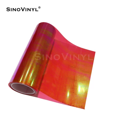Caralek Car Chameleon Headlight Color-Changing Automotive Film - 039-m-red