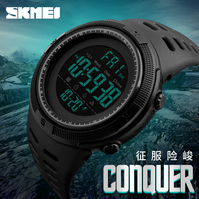 Skmei deportes al aire libre estudiante impermeable reloj deportivo luminoso skmei cronómetro de los hombres cuenta atrás reloj electrónico