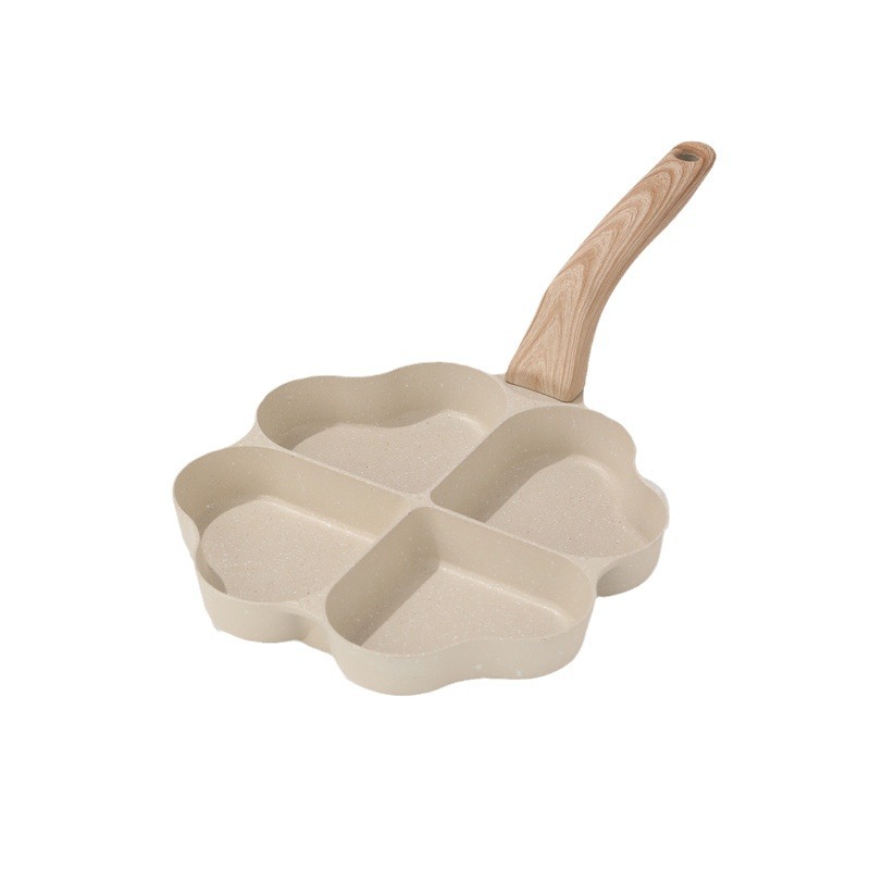 Piedra de arroz casera transfronteriza amor de cuatro agujeros panela de desayuno multifuncional para hamburguesas de tortilla antiadherente