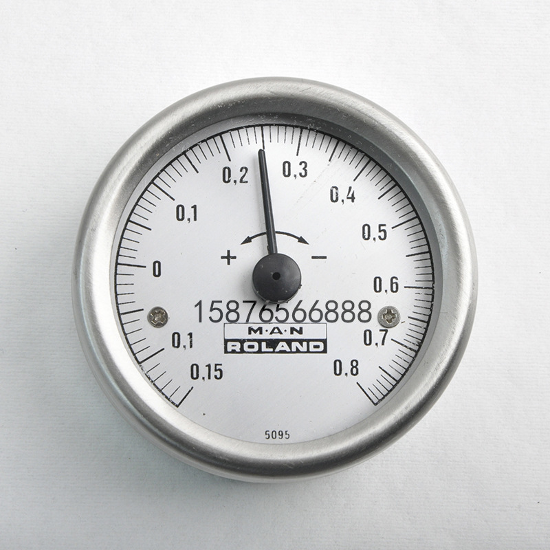 罗兰印刷机配件 罗兰对开 全张压力表0.15-0.8 印刷机压力表