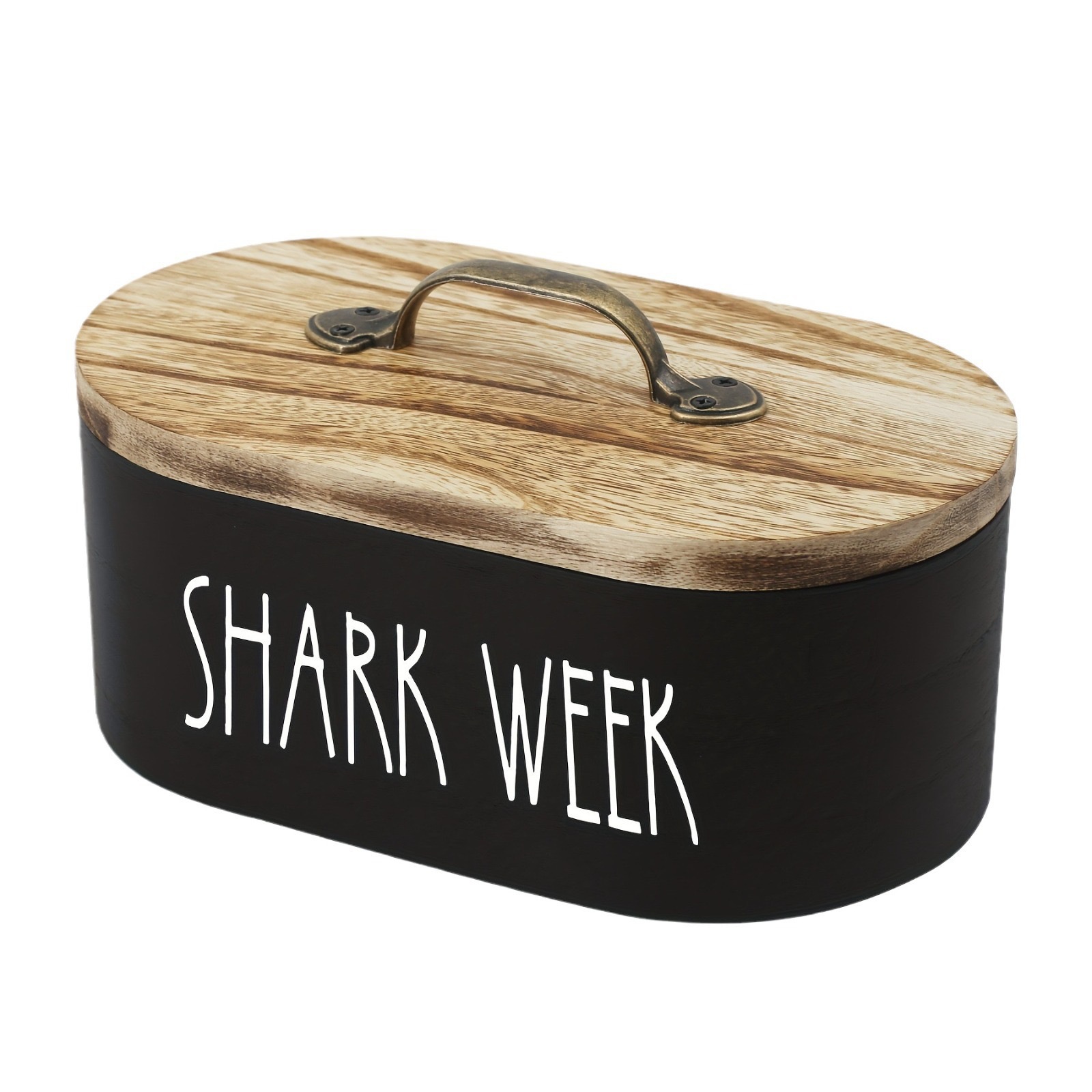 Oval Storage Box with Lid Solid Wood Bathroom Toiletries Placement Box Cross-border Household Washing Powder Sub-packing Box