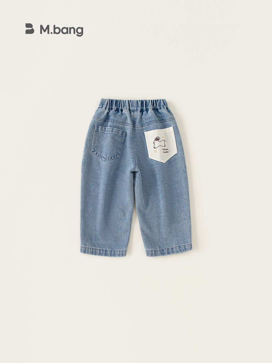 Youbao ropa para niños jeans para niños otoño nuevos pantalones casuales para niñas primavera y otoño pantalones sueltos de otoño para bebés coreanos image 1
