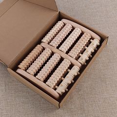 木の足の裏のマッサージ器の5列の足のローラーの経絡はイネの木の釘の穴の足の列のクロスボーダーの卸売りを疎通します。