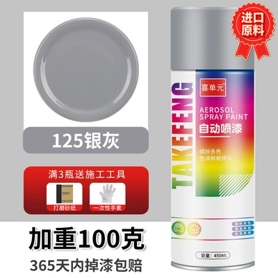 Automatic hand-cranked self-painting metal: Avtomobil boyası - silver-gray-450ml-bottle-spray-paint