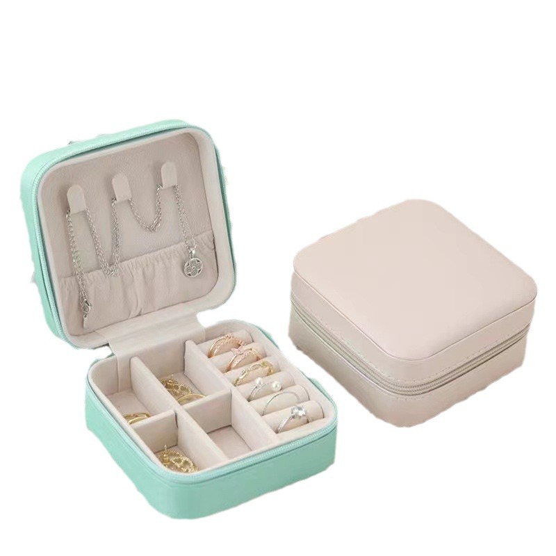 Mini caja de joyería pendientes anillo caja de almacenamiento portátil de viaje caja de joyería colgante collar bolsa suministro directo de fábrica