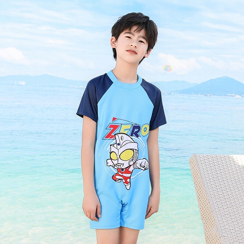 Traje de Baño Deportivo de una Pieza para Niños, Modelo 2025, para Niños Mayores y Estudiantes, Traje de Baño Infantil con Dibujos Animados, Venta al por Mayor