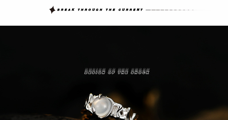 Fashion Geometric Sterling Silver Plating Agate Ear clips 1 Piece