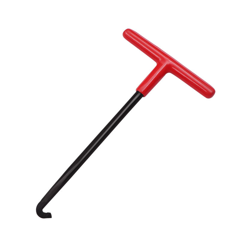 Brake spring hook en forma de T