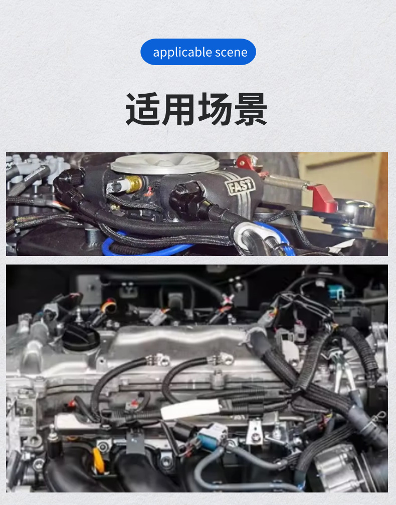 Car Modification Ptfe Fuel Cooler Oil Pipe Ptfe Stainless Steel Wire Braided Oil Cooler Ptfe Oil Pipe