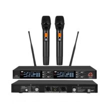 KTV U段红外对频高端舞台无线一拖二麦克风领夹头戴会议