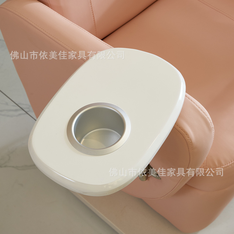 Sofá de manicura multifuncional reclinado plano y rotatorio para una sola persona, silla de baño de pies con bordado de cejas, silla de manicura, silla de terapia de pies