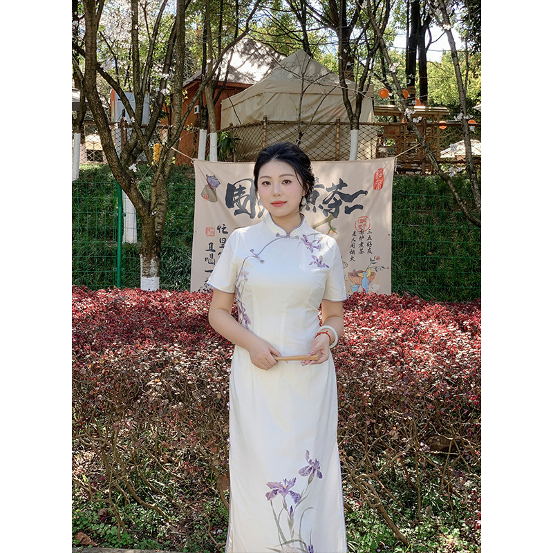 51627新中式国风古法旗袍2026女夏季新款薄年轻气质高端大码旗袍