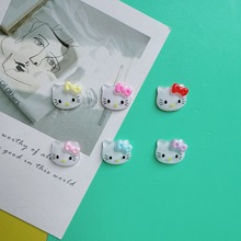 卡通透明KT喵咪 新款可爱diy奶油胶手机壳头饰发夹树脂配件批发