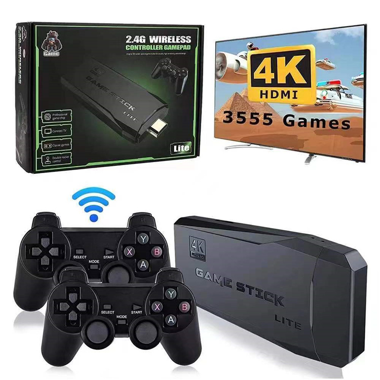 Consola de juegos casera M8 transfronteriza con TV HD 4K inalámbrica manipulador rocker doble juego retro image 5
