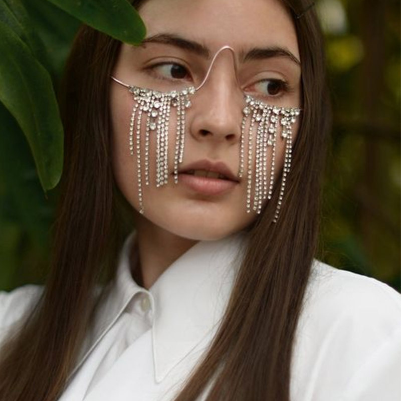 Amazon venta en caliente marcos de gafas sin lentes marcos de gafas de diamante accesorios personales marcos de gafas de mujer