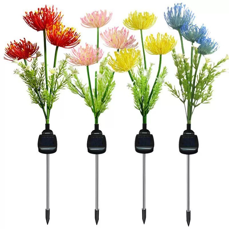 lámpara de diseño de flores al aire libre, lámpara solar LED, lámpara de césped decorativa de jardín