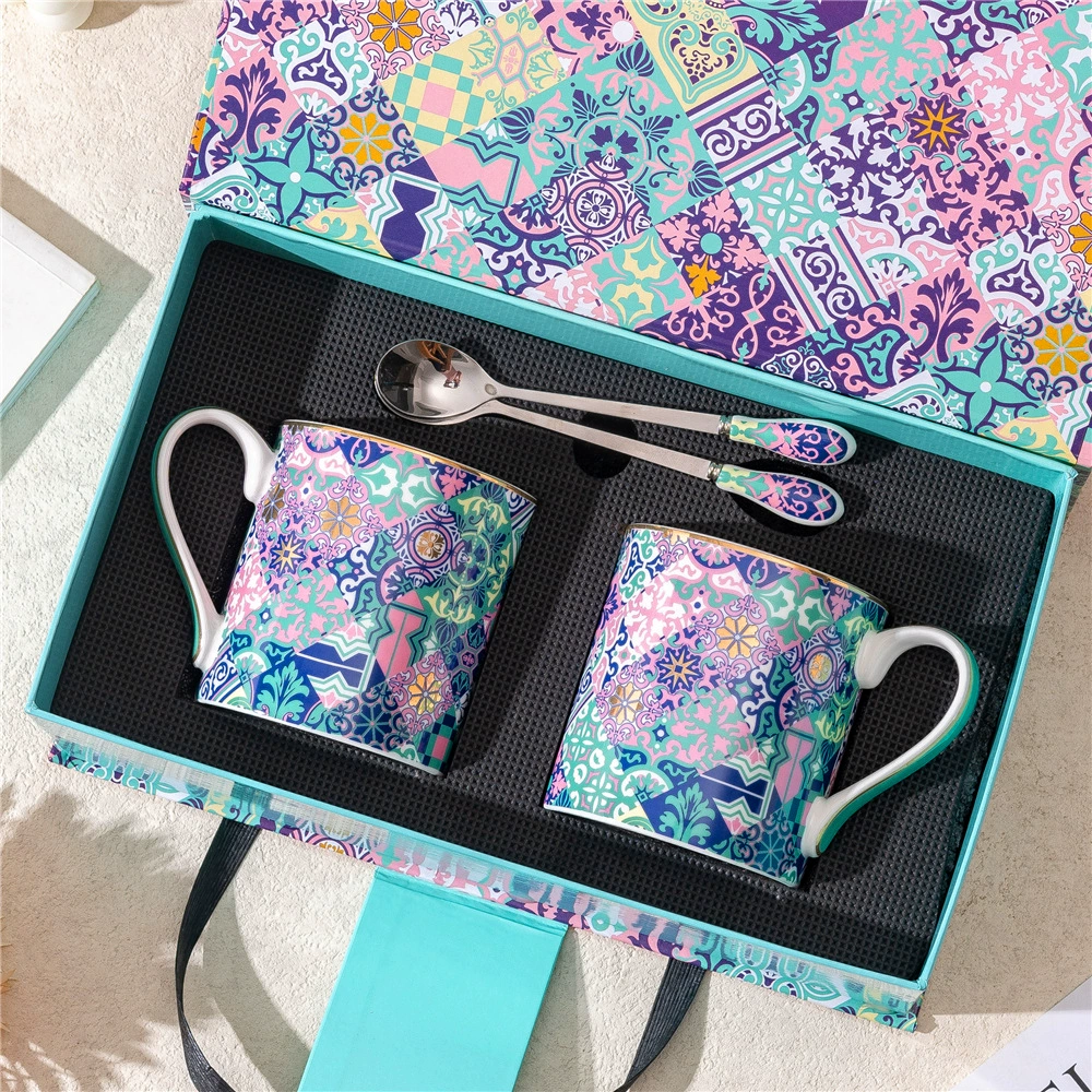 Coffee ceramic tea cup, gift box, set, style, for beloved