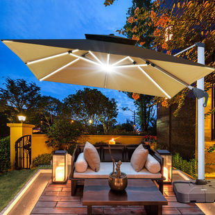 Yuanmao Outdoor Parasol Solar Umbrella Open-Air Terrace Garden Courtyard Umbrella Large Stall Home Outdoor Leidezhu