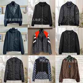 高版本 驴家2025秋季新款logo立体浮雕字母提花宽松连帽夹克外套