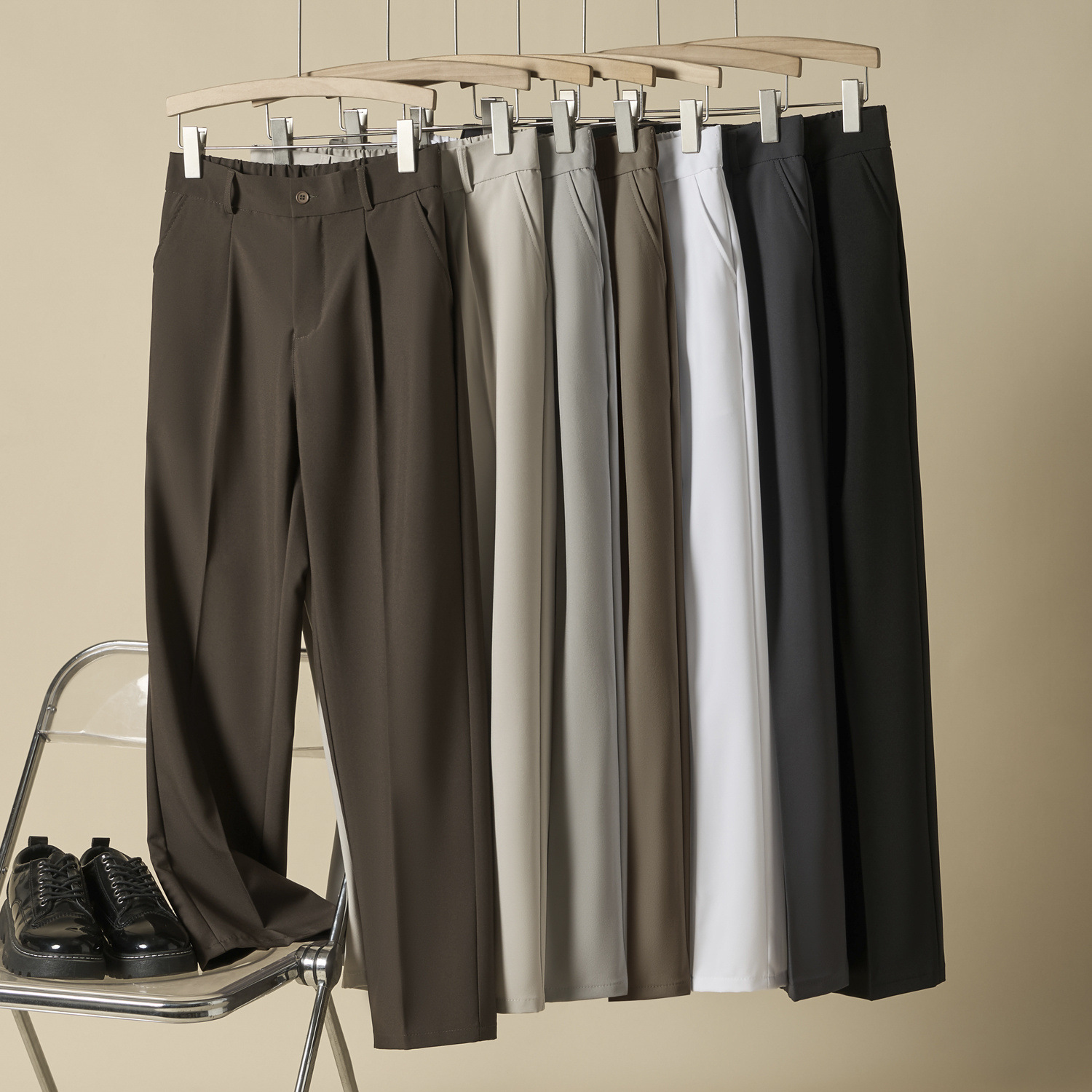 Summer solid color trousers