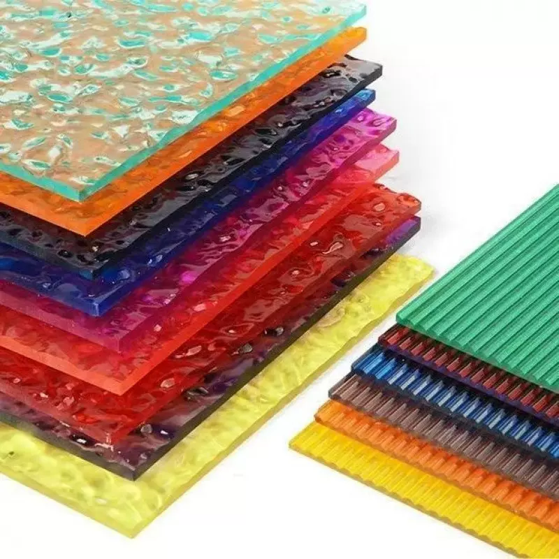 亚克力彩色有机玻璃长虹波浪条纹板石头水波纹板门头隔断优惠