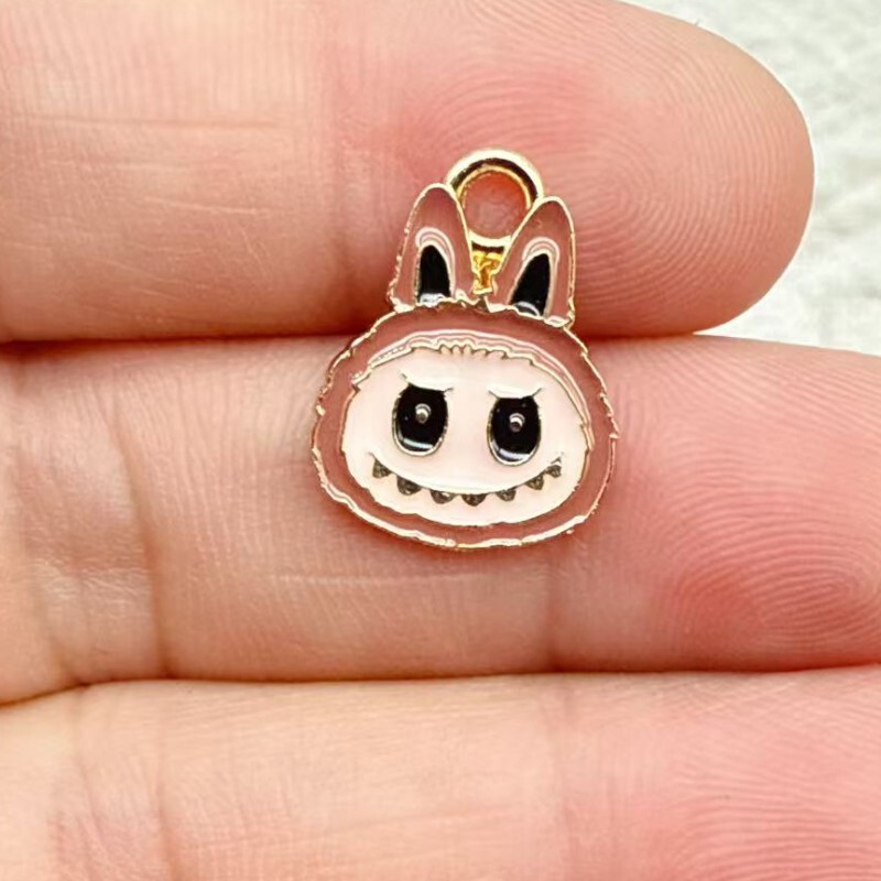 アニメ漫画かわいいラブブペンダント合金ドリップオイル DIY イヤリングキーホルダーネックレス手作りアクセサリー作り|undefined