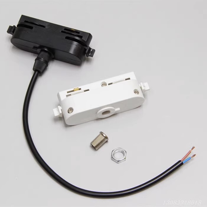 Track Light Base Accessories Two-Wire Track Connector Window Chandelier Head Guide Rail Box Track Strip 2-Wire Track Spotlight