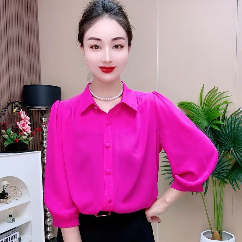 25099種類の韓国版美林麻シャツの上の等級は年齢を減らします。|undefined