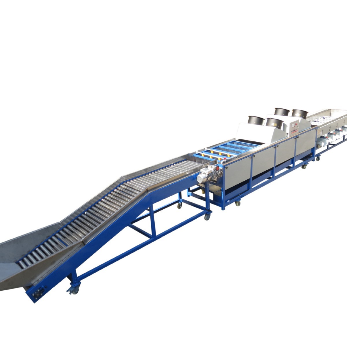 现货柑桔水果清洗风干分级机滚筒式果蔬水洗风干机器分选机