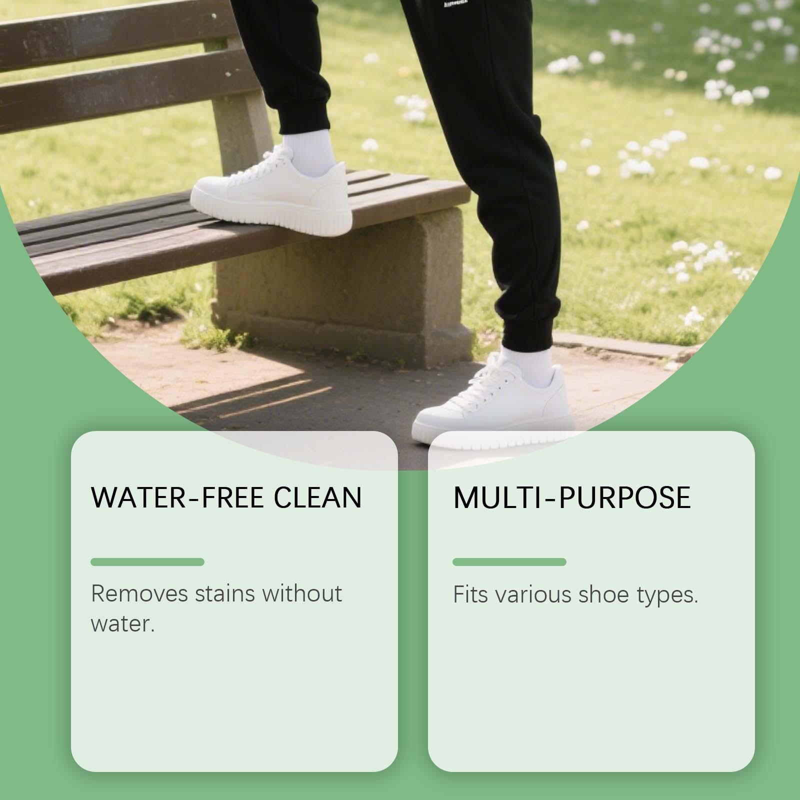 JAKEHOE limpiador de zapatos blancos, multifuncional sin lavado, suave para eliminar manchas amarillas, limpio y brillante para los zapatos.