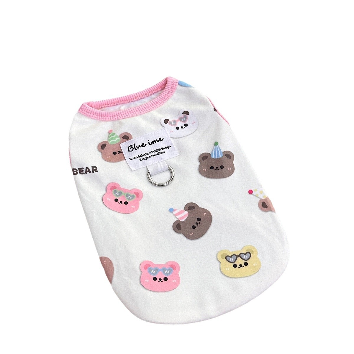 가을 새 스타일 플러스 벨벳 INS 스타일 애완견과 고양이 줄무늬 옷 테디 BICHON POMERANIAN 개 옷 조끼