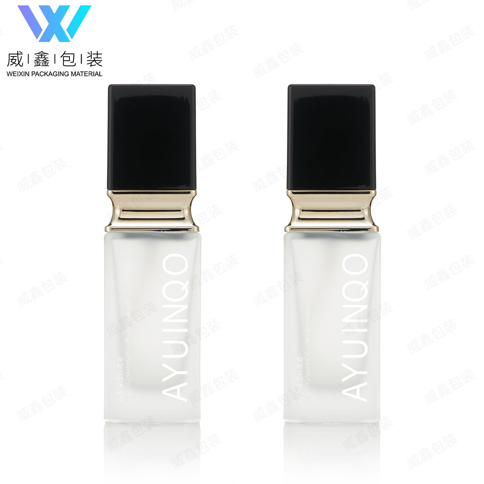 新款 现货 化妆品 护肤品 四方型  粉底液 玻璃瓶 30ML