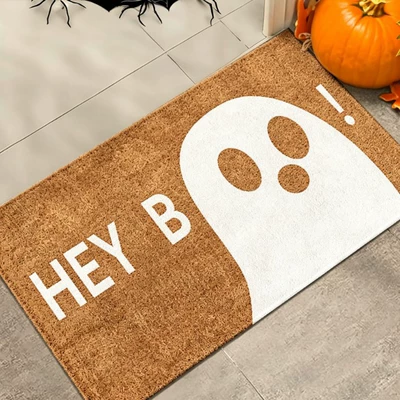 Avtomobil döşəmə paspasları — for Entrance Doors, Outdoor Doors, Shoe-Changing - zx-halloween-moment-h31-3040-silk-circle-without-overlocking