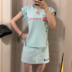 日本チーム桃田同モデルバドミントン服大会版男女バドミントン服半袖男女共同購入カスタマイズ