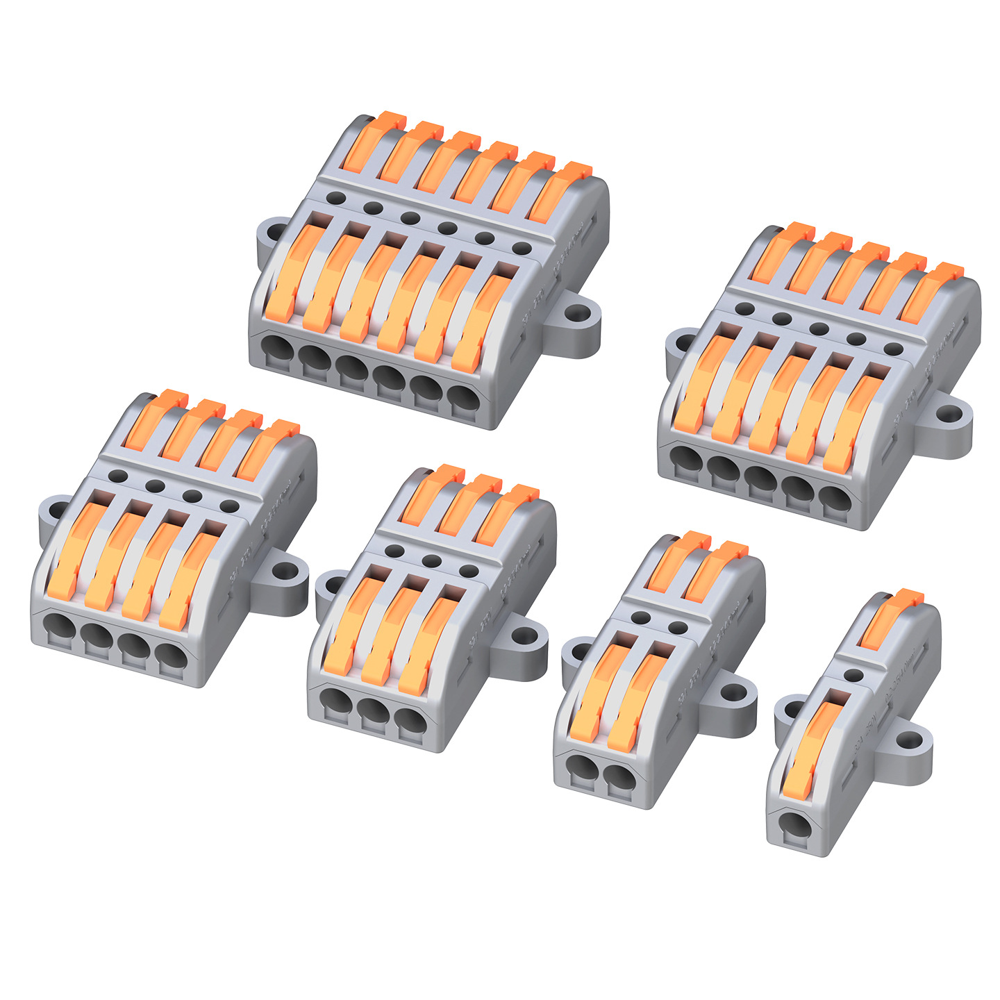 Terminal de Cableado Rápido 32A con Orejas Tipo Presión para Construcción y Equipos Electrónicos
