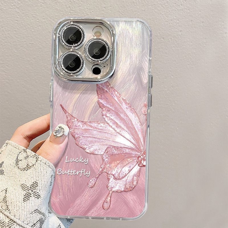 晕染蝴蝶适用华为pura70pro手机壳mate60全包镜头膜nova14高级感|undefined