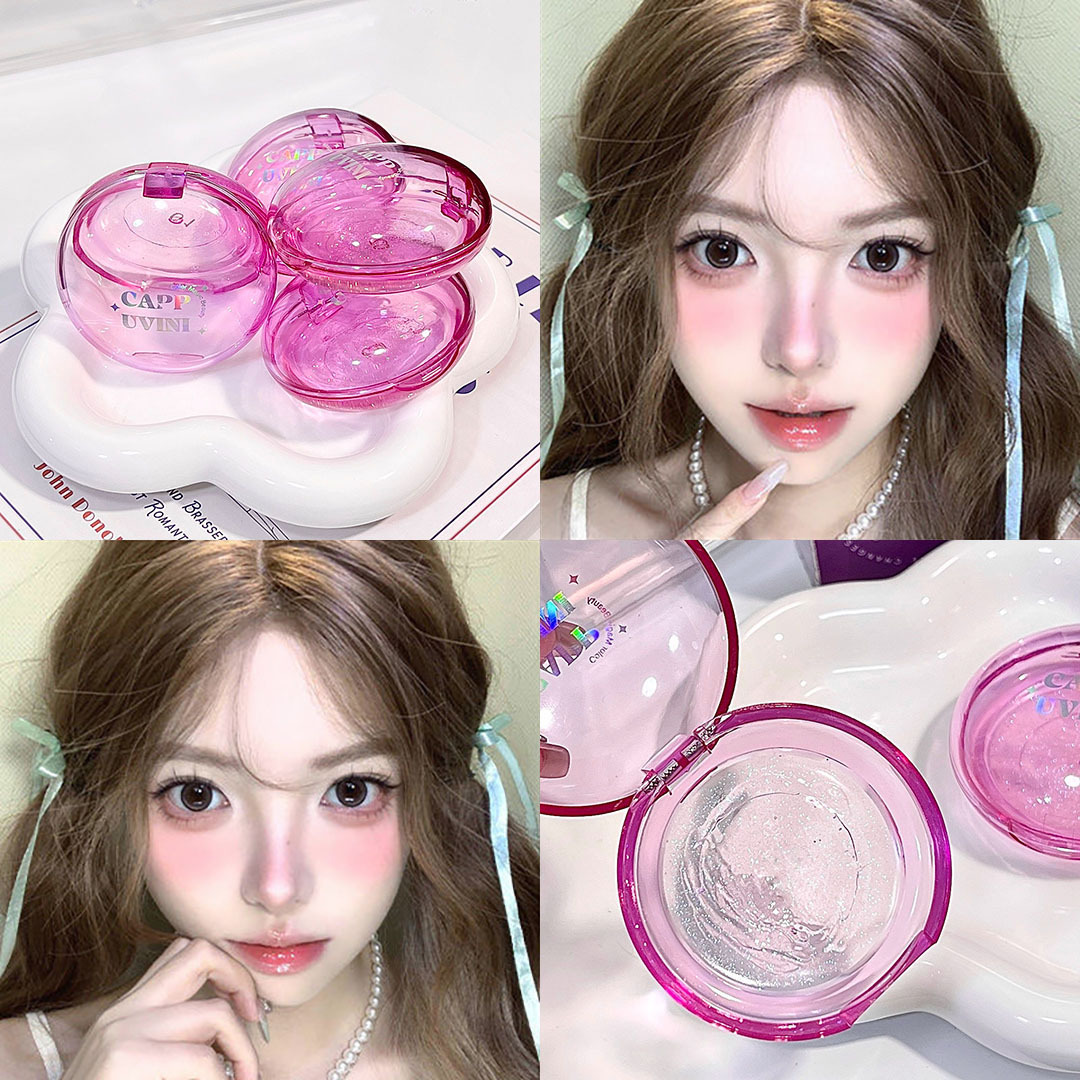 Cross-Border Cappuvini Dreamy Purple Starry Sky Blush Starry Sky Jelly Blush Natural Cosmetics Student Party Makeup