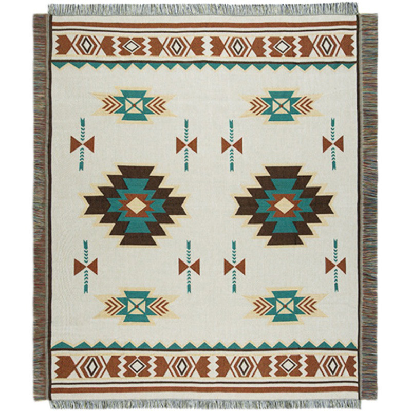 Woven picnic Sucre outdoor camping sofa multifunctional Bohemian blanket, thread blanket_voghion.com