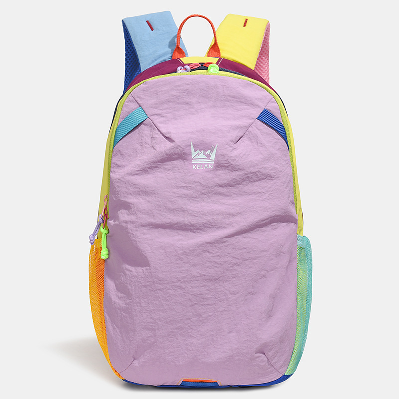 New outdoor sports hiking backpack, color-blocking double-shoulder bag, casual travel bag, student schoolbag, lightweight hiking backpack